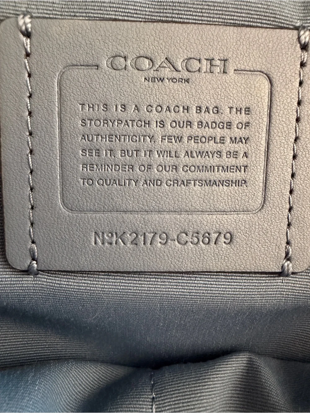 Coach Brown Signature Canvas Backpack with Blue Trim